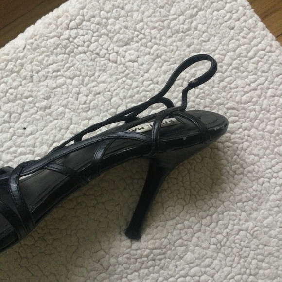 Steve Madden Danzel Birdcage Pump Black Leather - Sz 8 - Picture 15 of 15